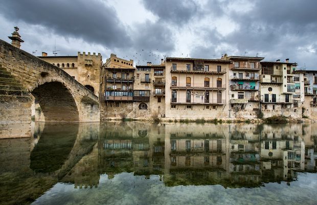 Pueblos de Teruel - valderrobres vista del puente de piedra